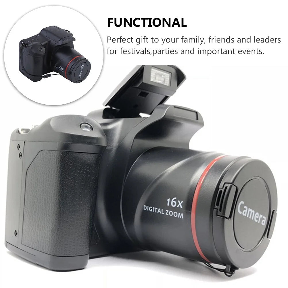 Digital Camera Vlogging Camera for Youtube 3 Inch Screen Compact Camera for Beginners Teens Photography-Black