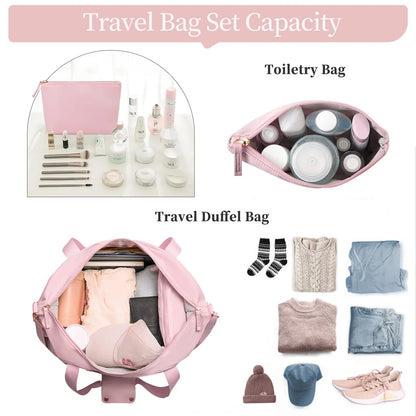 Travel Duffel Bag for Women Gym Bag with USB Charging Port Large Weekender Overnight Bag Yoga Duffle Bags
