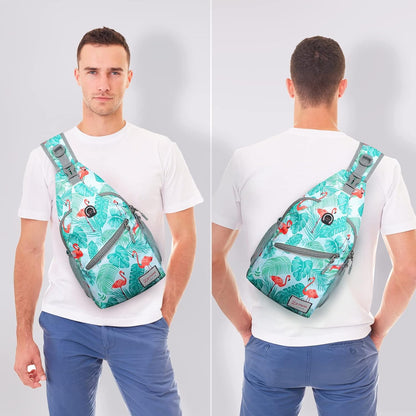 Sling Bag,Small Crossbody Sling Backpack,Water Resistant Shoulder Daypack for Travel,Anti Thief Chest Bag for Hiking