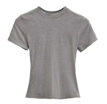 Solid Color Basic Style T-shirt