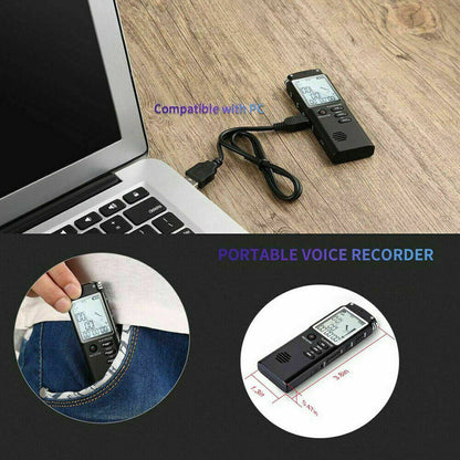 Lecture Digital Voice Recorder Dictaphone Audio MP3 Sound Mini Recorder Player