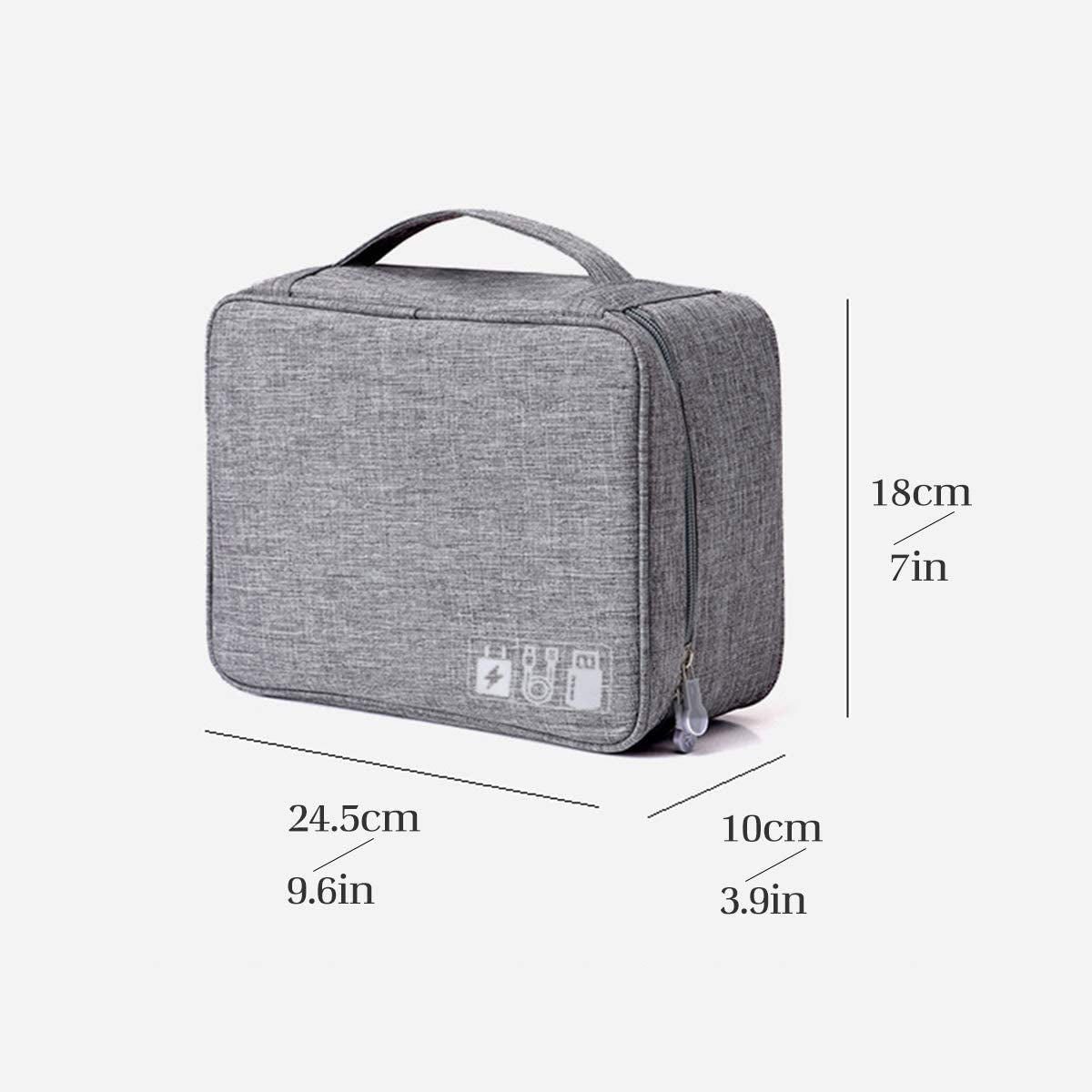 Electronics Organizer, Electronic Accessories Bag Travel Cable Organizer Three-Layer