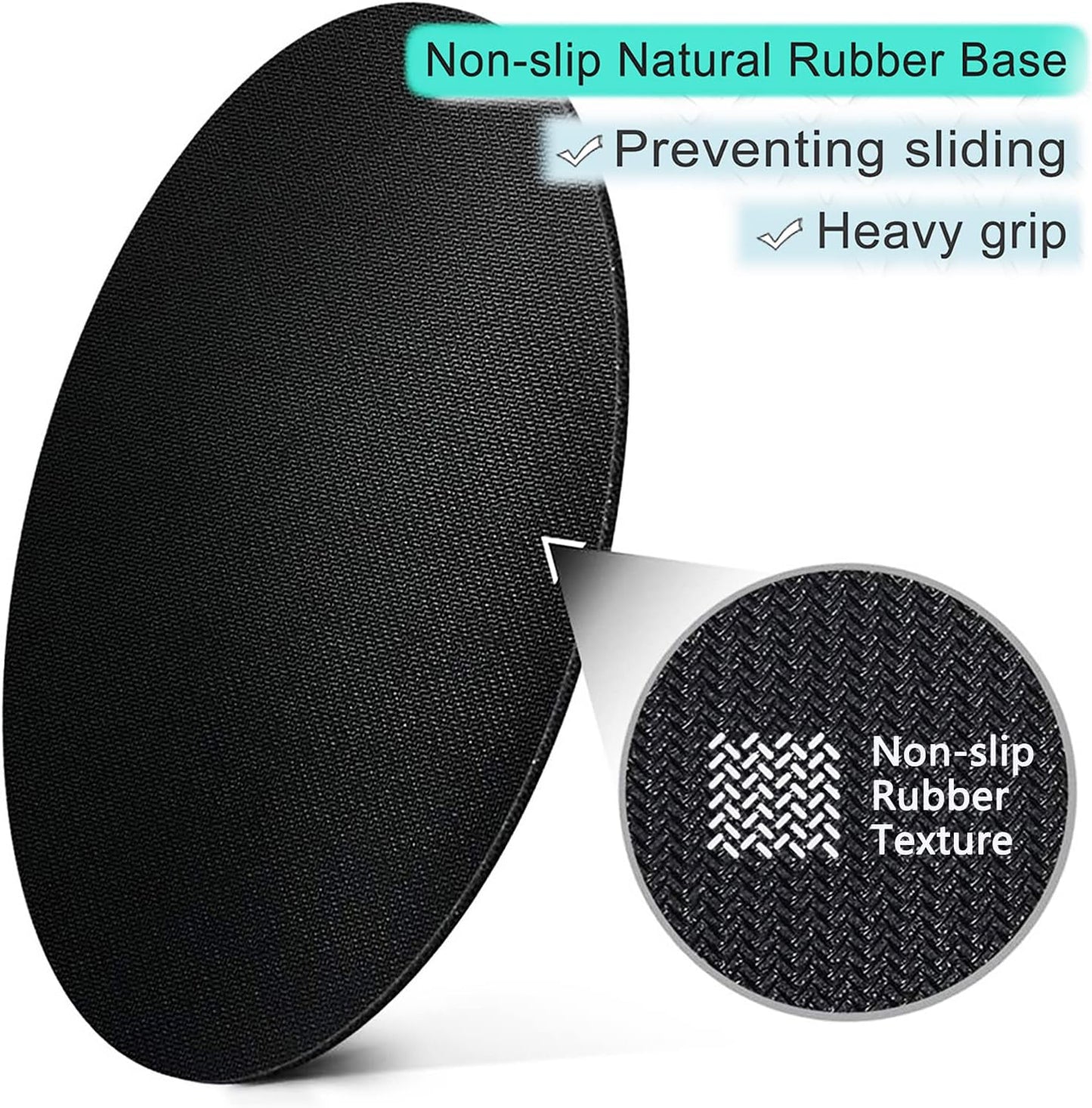  Mouse Pad with Stitched Edge Premium-Textured Waterproof Non-Slip Rubber Base Desktop Protection Mat Diameter 8.7 Inches, Green Marble Texture