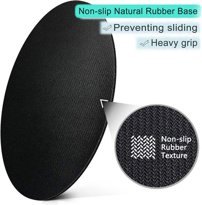  Mouse Pad with Stitched Edge Premium-Textured Waterproof Non-Slip Rubber Base Desktop Protection Mat Diameter 8.7 Inches, Green Marble Texture