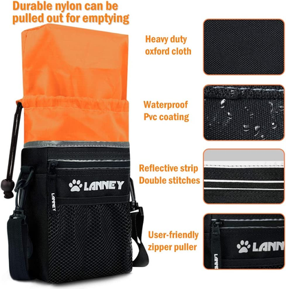 Dog Treat Pouch Pet Training Bag for Small to Large Dogs, Treat Tote Carry Kibble Snacks Toys for Training Reward Walking