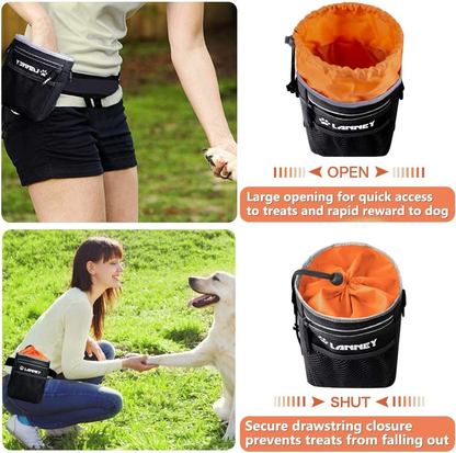Dog Treat Pouch Pet Training Bag for Small to Large Dogs, Treat Tote Carry Kibble Snacks Toys for Training Reward Walking