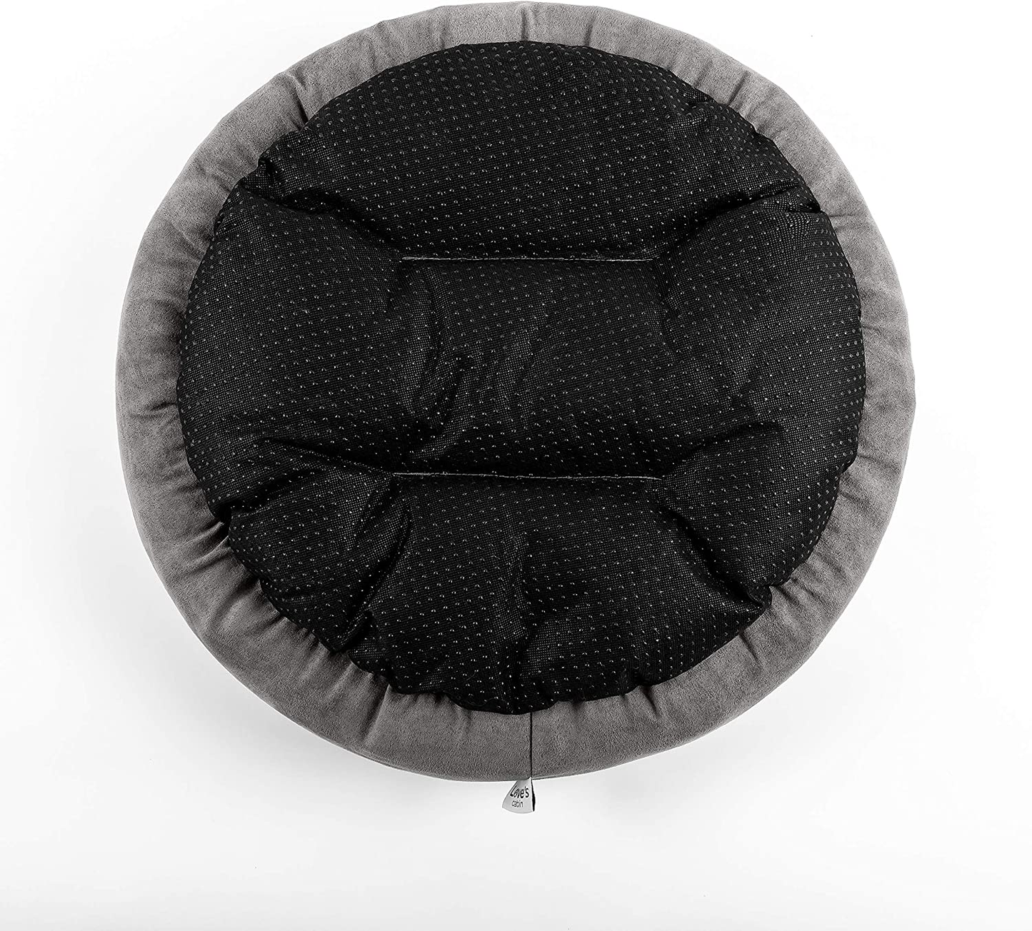 Round Donut Cat and Dog Cushion Bed, 20In Bed for Cats or Small Dogs, Anti-Slip & Water-Resistant Bottom