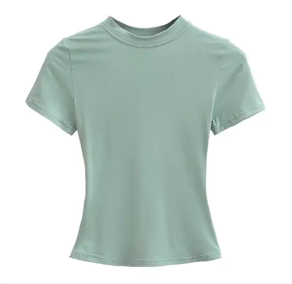 Solid Color Basic Style T-shirt