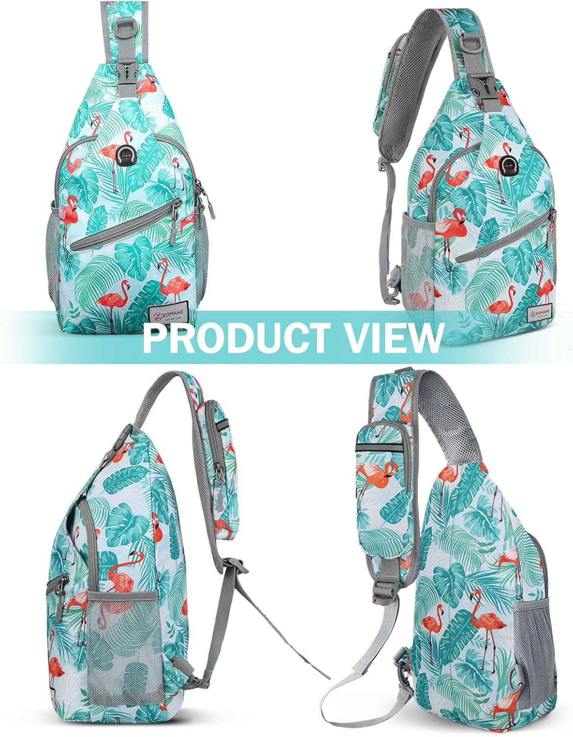 Sling Bag,Small Crossbody Sling Backpack,Water Resistant Shoulder Daypack for Travel,Anti Thief Chest Bag for Hiking