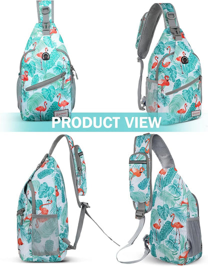 Sling Bag,Small Crossbody Sling Backpack,Water Resistant Shoulder Daypack for Travel,Anti Thief Chest Bag for Hiking