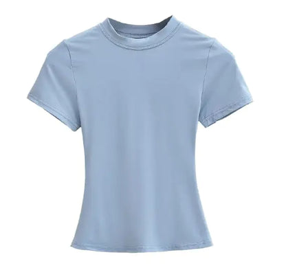 Solid Color Basic Style T-shirt
