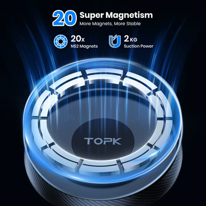 for Magsafe Car Phone Holder,Powerful Magnetism Premium Quality Single-Hand Operation Metal Hook Magnetic Car Phone Mount
