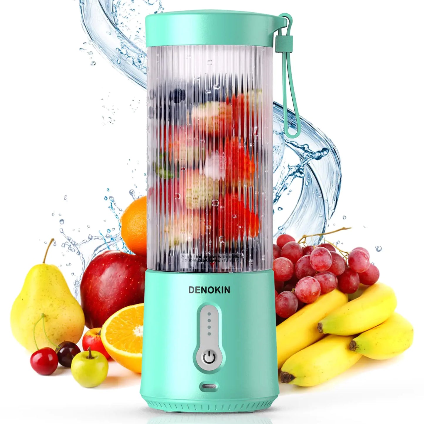 Portable Blender Personal Size Blender for Smoothies and ShakesUSB Rechargeable Mini Blender Fresh Juicer Cup with Stronger Motor Household Fruit Mixer for KitchenHomeTravel