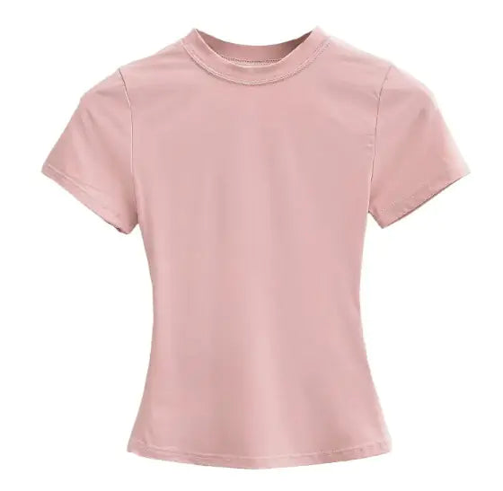 Solid Color Basic Style T-shirt