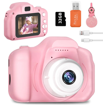 Yatao Kids Camera 1080P HD Digital Camera for Kids with 32 GB Card 40MP Kids Digital Camera for Girls Boys Age Over 3 Years Old Perfect Christmas Birthday Festival Gifts for ToddlerPink No Case