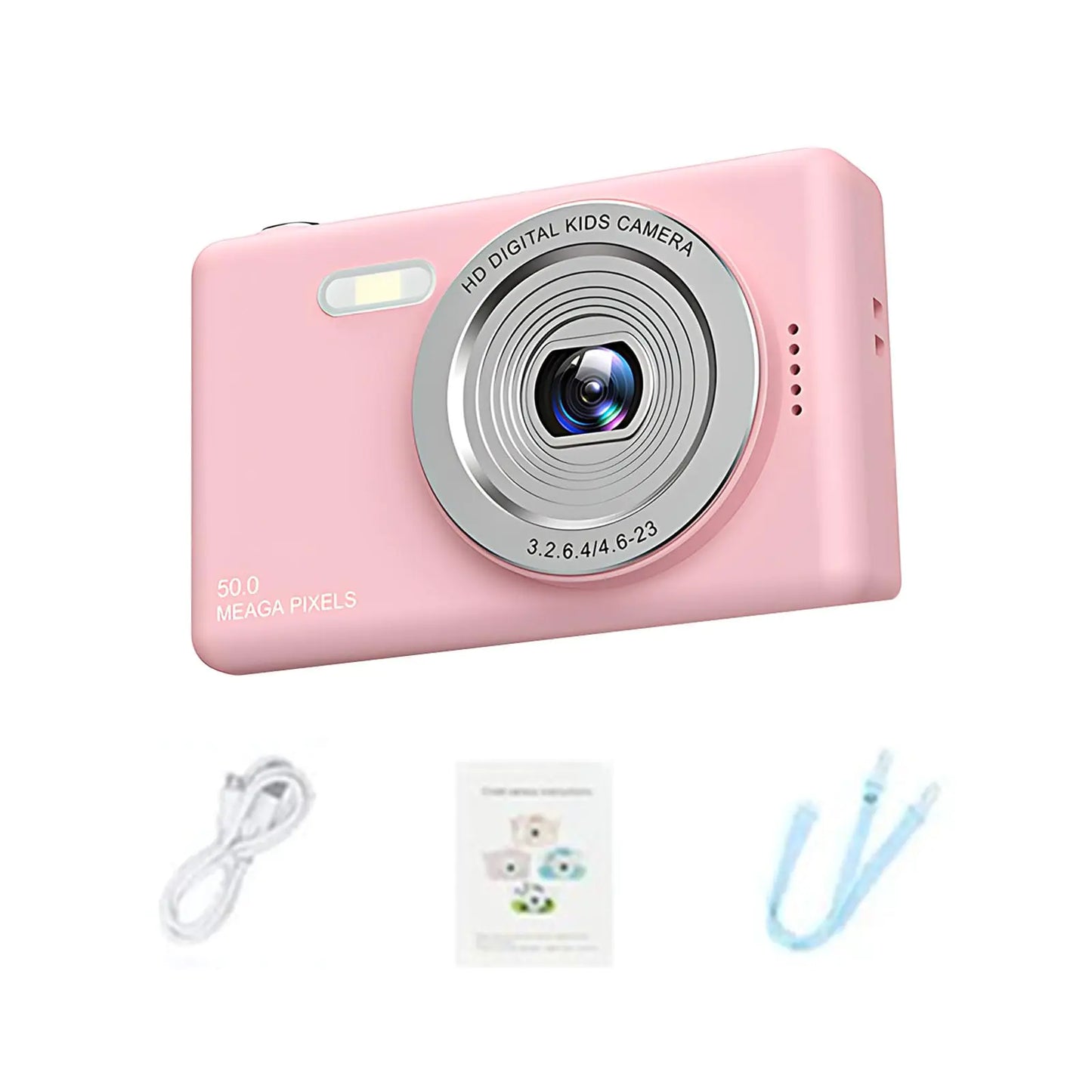 4k Digital Camera 48-megapixel Vlogging Camera for Photography Compact Pocket Camera Vintage Digital Camera Travel Camera Vlog Camera with 8X Digital Zoom 48mp 2.4in LCD Screen Flash Modes (Pink)